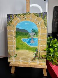 Image 1 of Whimiscal Garden Orginial Canva Art 