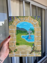 Image 4 of Whimiscal Garden Orginial Canva Art 