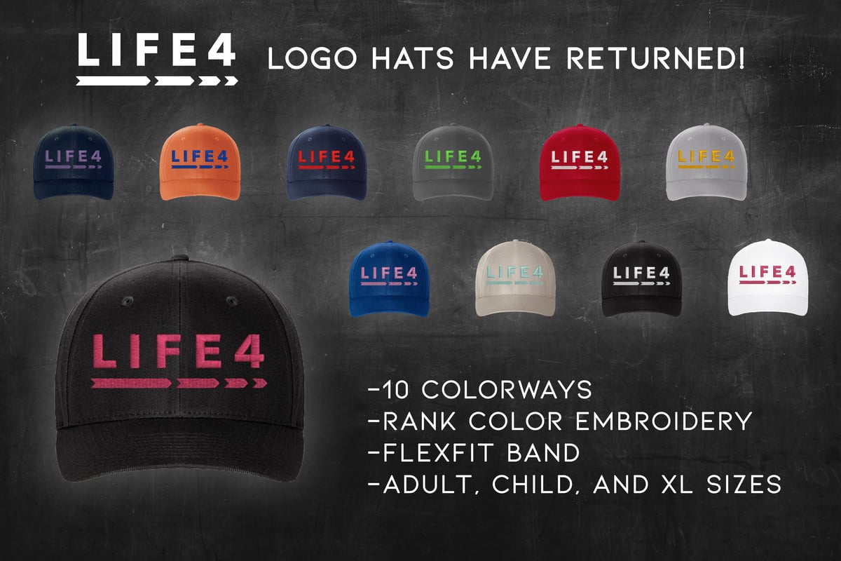 Image of LIFE4 Logo Flexfit Hat - Custom Colors