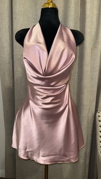 Image 2 of Mauve Satin Dress