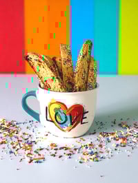 Rainbow Sprinkle Mandel Bread