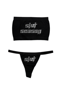 Image 3 of SLUT SEASON RHINESTONE TUBE TOP SET
