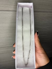 Image 1 of Men’s 21" Premium Silver Twisted Curb Chain – Stainless Steel