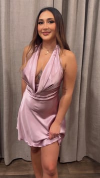 Image 1 of Mauve Satin Dress