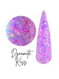 Image 1 of DYNAMITE KISS- pink and purple glitter nails, diy nails, dip powder, nail dip powder, valentine n...
