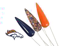 Image 1 of BRONCOS- NFL nails, football nails