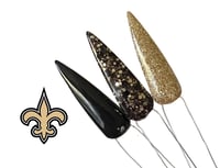 Image 3 of SAINTS- NFL nails, football nails