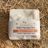 Image 1 of Wild Horses Creamy Butter Body Bar- Peach Poppies