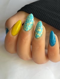 Image 4 of CHARGERS- NFL nails, football nails