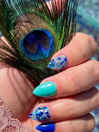 Image 6 of Monday Blues- blue dip powder, blue nail dip, dip powder, nail dip powder, dip powder nails, nail...