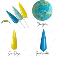 Image 8 of CHARGERS- NFL nails, football nails
