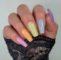 Image 5 of GRAPEFRUIT JELLY-Spring nail dip, glitter dip powder,  glitter nail dip, dip powder, nail dip pow...