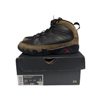 Image 1 of Nike Air Jordan 9 Retro PS "Olive" Black/True Red 401811-030 Size 2.5Y