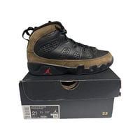 Image 3 of Nike Air Jordan 9 Retro PS "Olive" Black/True Red 401811-030 Size 2.5Y