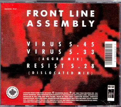 FRONT LINE ASSEMBLY-Virus CD/ Original-Out Of Print