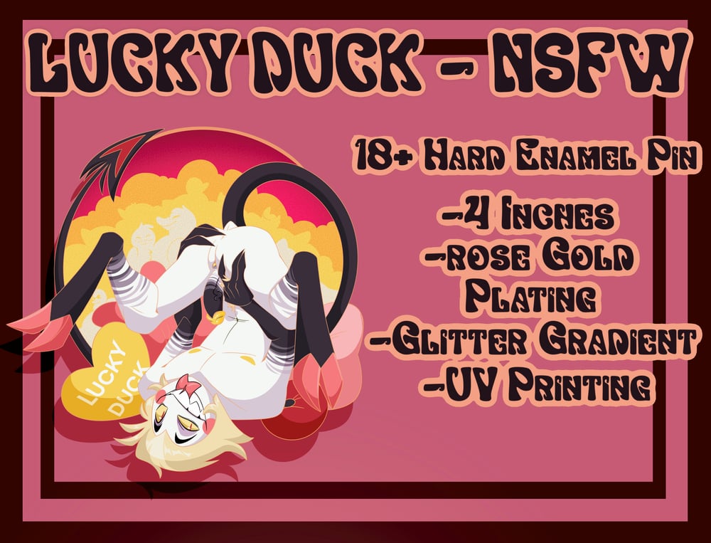 Image of Lucky Duck!!! 18+ Spicy Lucifer Valentines Day Enamel Pin Set