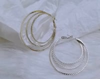 Image 1 of Triple Hoop Earrings