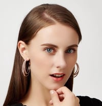 Image 2 of Triple Hoop Earrings