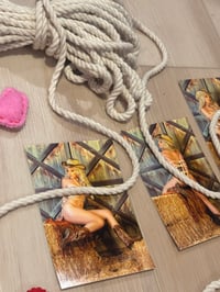 Image 4 of Shibari rope from cowgirl photoshoot and 4 signed 4x6s