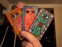 Tiny Free Verse Owls / 3-Piece Micro Art Set & Zine Series, Vol. 2 / #25 of 65