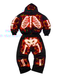 Image 1 of Re-worked 1 of 1 Hellfire Skeleton Hoodie Set (Size L)