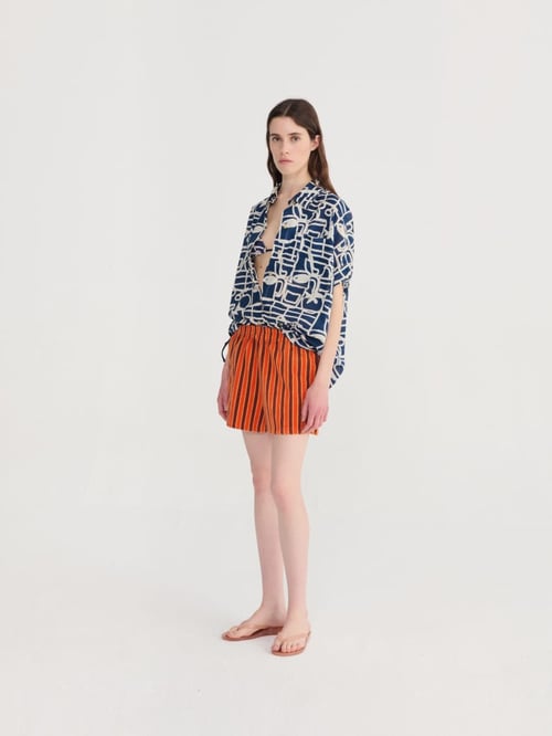 Image of 2-Shorts Striped Terry