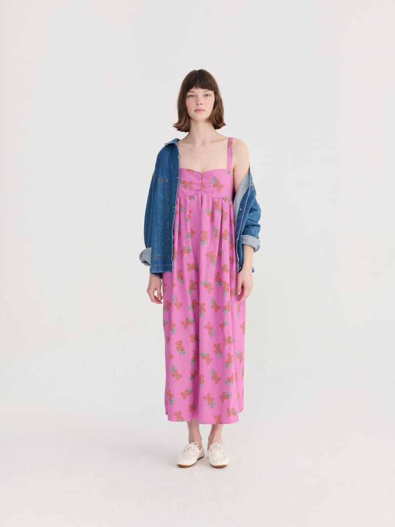 Image of 3-Vestido Juicy Tomatoes Pattern Strap