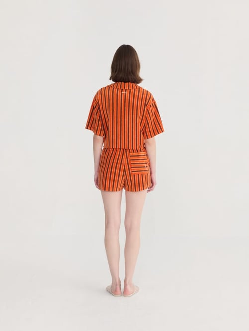 Image of 2-Shorts Striped Terry