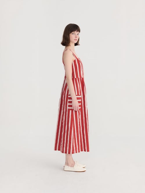 Image of 3-Vestido Stripped Evasé Strap 