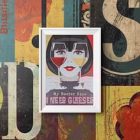 Image 1 of Vitnage Style Canvas Poster A3 