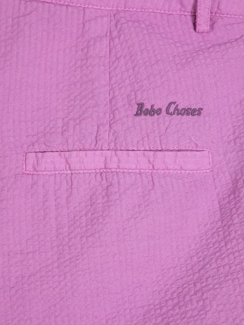 Image of 2-Short pleated seersuker