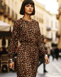 Image 1 of PUNK LEO DRESS ✘ IBIZA PRINT  ✘ VINTAGE  ✘ UPCYCLED