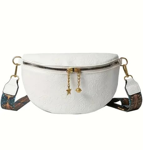 Image of Faux Leather Embroidered Bum Bag