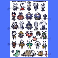 Image 4 of hollow knight/silksong sticker sheets