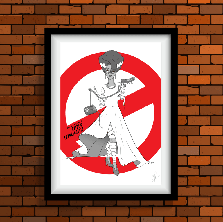 A3 JANINE MONSTER POSTER PRINT