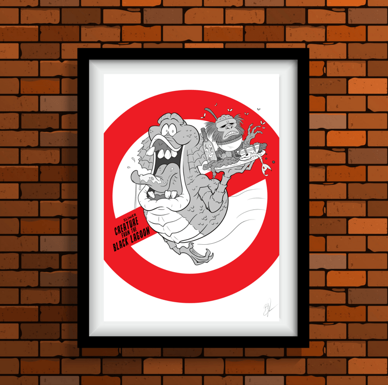 A3 SLIME MONSTER POSTER PRINT