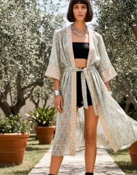 Image 1 of FRIDAY  ¥ KIMONO ¥ UPCYCLED ¥ IBIZA ¥ COAT ¥ 