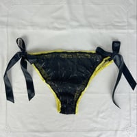Image 3 of Culotte à liens noire et jaune