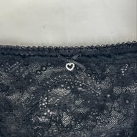 Image 2 of Culotte à liens en dentelle fine noire