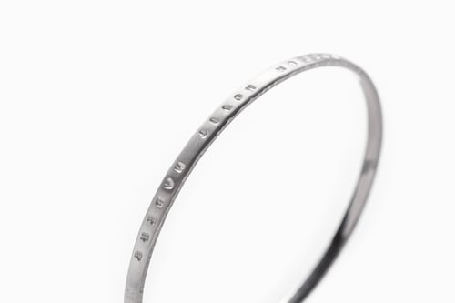 Image of Bangle silver bracelet with inscription in Latin