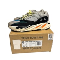 Image 1 of Adidas Yeezy Boost 700 Kids "Wave Runner" Grey/White/Black FU9005 Size 2