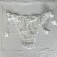 Image 4 of Culotte à liens en velours dévoré