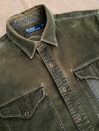Image 5 of VINTAGE POLO RALPH LAUREN GREEN CORDUROY SHIRT