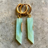 Acquamarina Cala Tarida - Orecchini Artigianali Legno e Resina