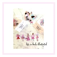 Image 2 of STICKERS:  5 ASSORTED STICKERS -PINK LOVE-