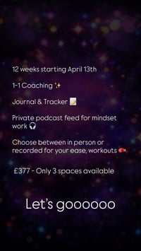 Image 3 of YOUR ROUND : 12 Weeks 1-1  [deposit]