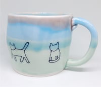 Image 3 of parade of cats mug