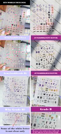 Image 3 of BTS Inspired 3D Nail Sticker 