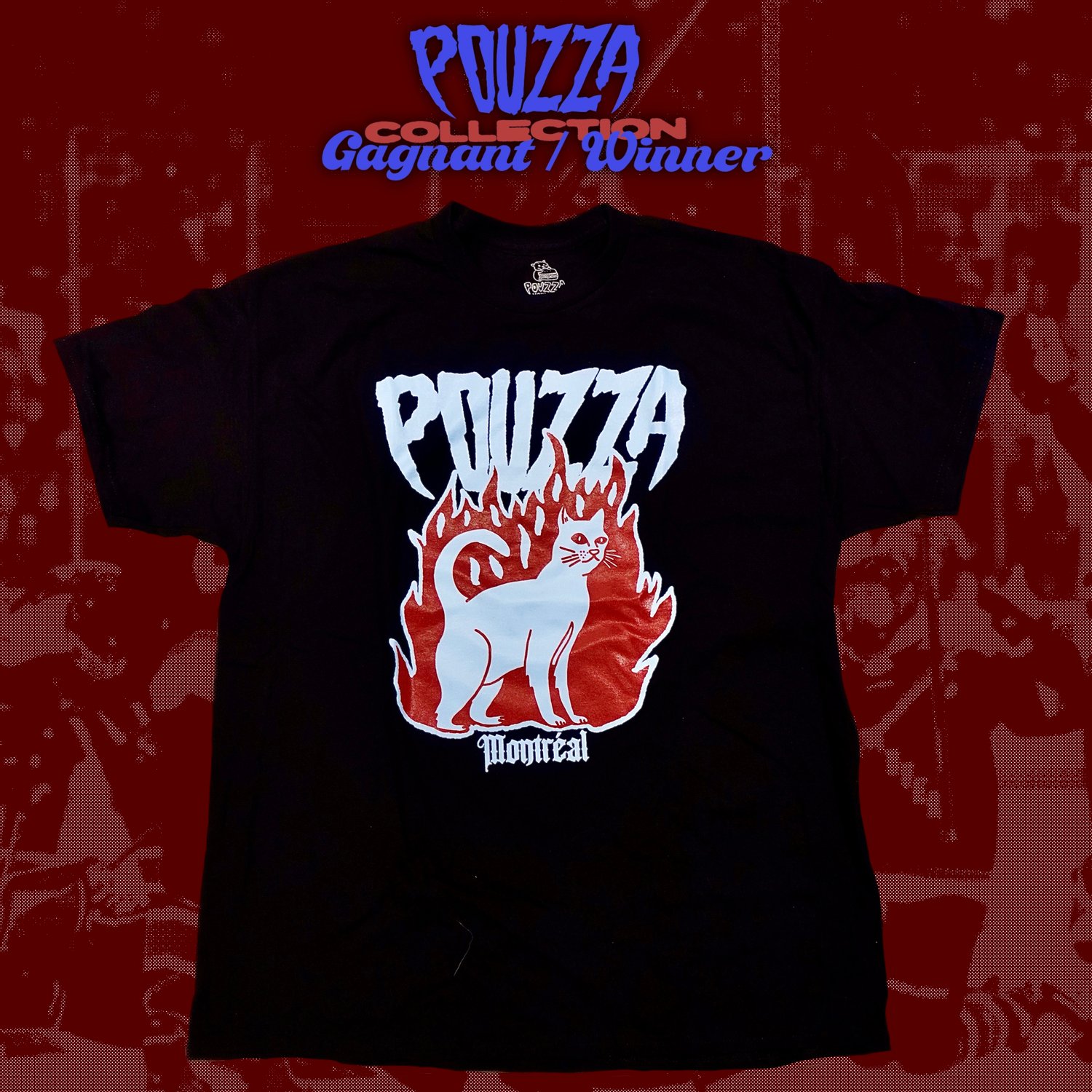 Image of Pouzza  " Chat En Feu " T-shirt 