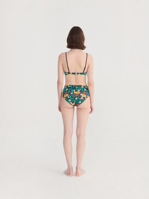 Image of 5-Bikini top color herbalist bustier tie straps